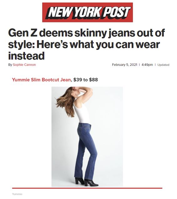 Yummie store skinny jeans