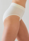 Non-Shaping Retro Brief - Seamless from Yummie in Whisper White Lace Jacquard - 1