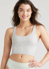 Jules Longline Bra Top - Cotton Rib Seamless from Yummie in Jules Longline Bra Top - Cotton Rib Seamless - 7