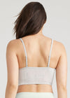 Jules Longline Bra Top - Cotton Rib Seamless from Yummie in Heather Grey - 5