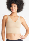 Claudia Longline Bra Top - Seamless from Yummie in Almond - 1