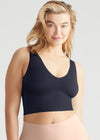 Claudia Longline Bra Top - Seamless from Yummie in Black - 7