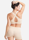 Longline Cross Back Bralette - Seamless from Yummie in Frappe - 1