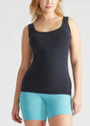 Non-Shaping Tank - Cotton Seamless from Yummie in Black - 2