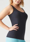 Non-Shaping Tank - Cotton Seamless from Yummie in Black - 3