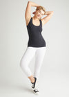 Non-Shaping Tank - Cotton Seamless from Yummie in Black - 1