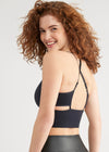 Kelly High-Neck Longline Bra Top - Seamless from Yummie in Black - 3