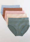 5 pack Non-Shaping Retro Brief - Shadow Stripe Seamless from Yummie in Assorted Stripes - 1