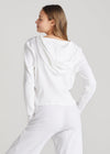 Cropped Hoodie - Cotton Rib from Yummie in White - 2