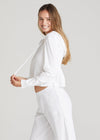 Cropped Hoodie - Cotton Rib from Yummie in White - 3