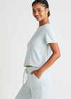 Peek-a-boo Twist Back Top - Baby French Terry from Yummie in Misty Blue - 4