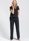 Wide Leg Lounge Pant - Slub Knit from Yummie in Wide Leg Lounge Pant - Slub Knit - 10