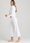 Cropped Lounge Pant - Cotton Rib from Yummie in White - 4