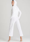 Cropped Lounge Pant - Cotton Rib from Yummie in White - 2