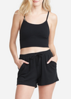 Lounge Short with Pockets - Baby French Terry from Yummie in Black - 3