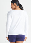 Long Sleeve Tee - Cotton Rib from Yummie in White - 7