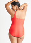 Siren One Shoulder One Piece Swimsuit from Yummie in True Red - 11