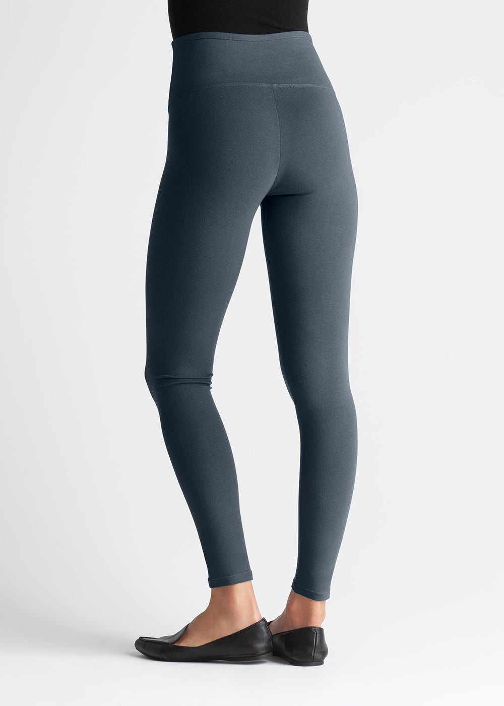 Yummie Gloria Ankle Shaping Legging - Cotton Stretch In Black