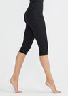 Talia Cropped Capri Shaping Legging - Cotton Stretch from Yummie in Black - 2