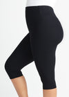 Talia Cropped Capri Shaping Legging - Cotton Stretch from Yummie in Black - 10