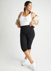 Talia Cropped Capri Shaping Legging - Cotton Stretch from Yummie in Black - 8