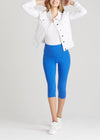 Talia Cropped Capri Shaping Legging - Cotton Stretch from Yummie in True Sapphire - 1