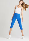 Talia Cropped Capri Shaping Legging - Cotton Stretch from Yummie in True Sapphire - 3