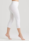 Talia Cropped Capri Shaping Legging - Cotton Stretch from Yummie in White - 2