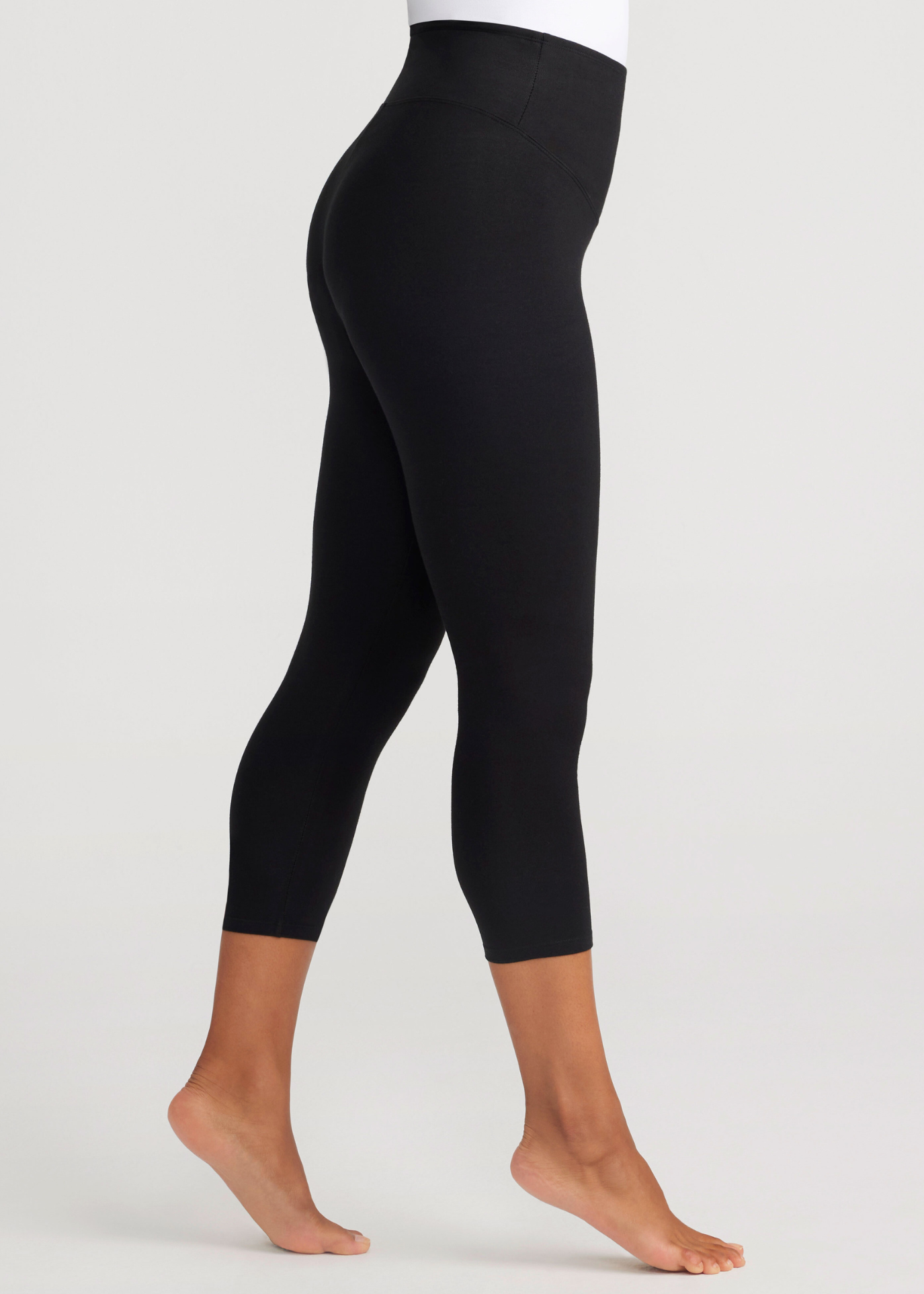 Lightweight Cotton Stretch Jersey Ankle Leggings