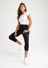 Gloria 7/8 Ankle Shaping Legging - Cotton Stretch from Yummie in Black - 1