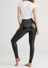 Faux Leather Shaping Legging with Side Zip from Yummie in Black - 4