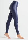 Faux Leather Shaping Legging with Side Zip from Yummie in Medieval Blue - 2