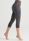 Talia Cropped Capri Shaping Legging - Cotton Stretch from Yummie in Leopard Print Castlerock - 2