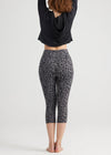 Talia Cropped Capri Shaping Legging - Cotton Stretch from Yummie in Leopard Print Castlerock - 4