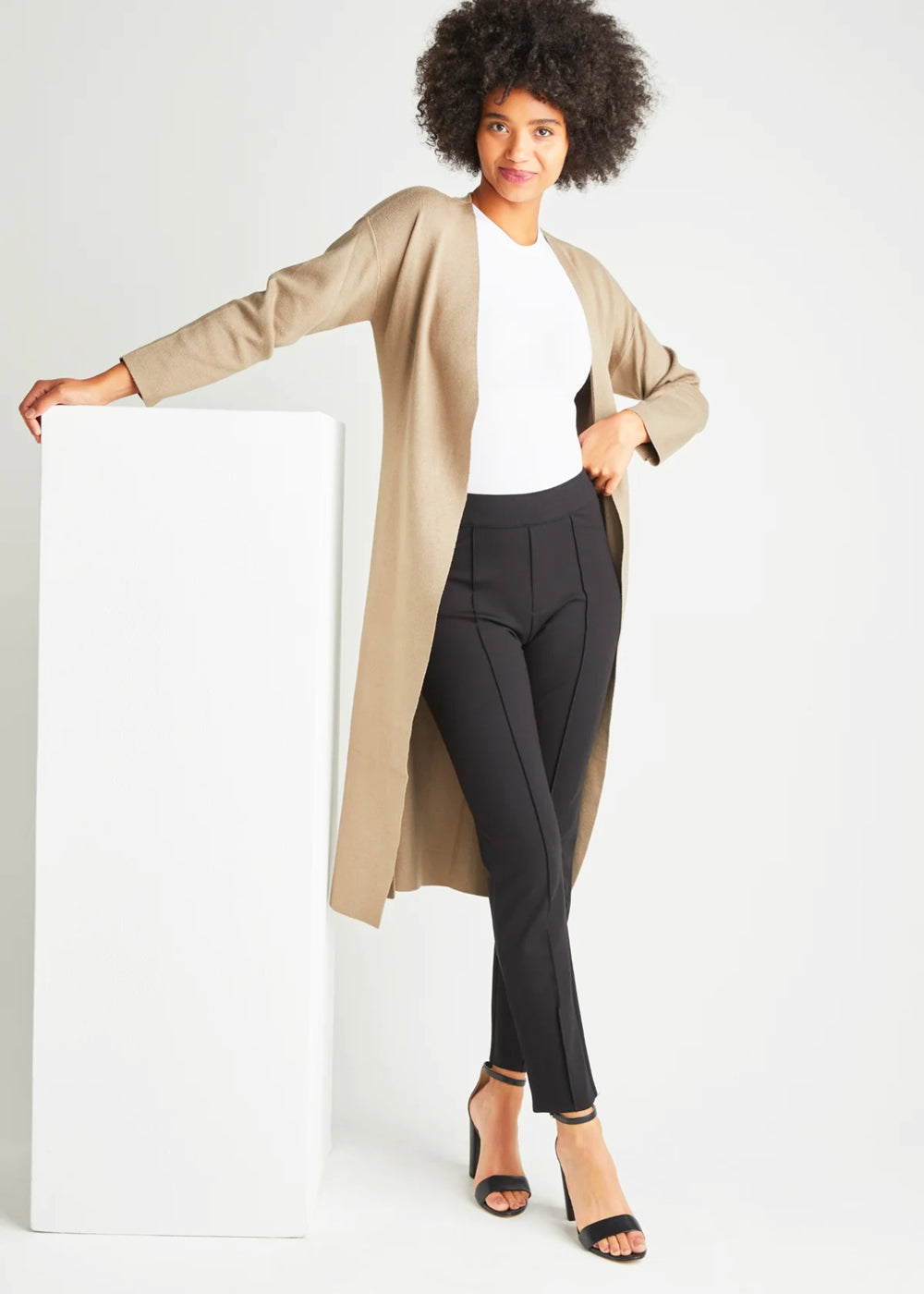 Ponte Slim Straight Leg Pant from Yummie in Black  - 1