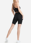 Mel Shaping Biker Short with Pockets - Cotton Stretch from Yummie in Black - 5