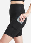 Mel Shaping Biker Short with Pockets - Cotton Stretch from Yummie in Black - 4