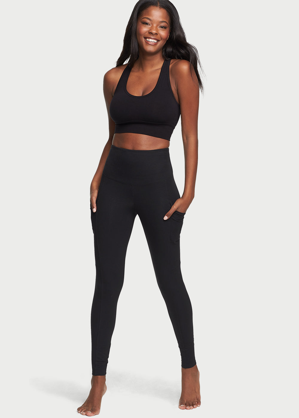 Rachel Cotton Stretch Shaping Legging with Pockets | yummie