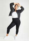 Gloria 7/8 Ankle Shaping Legging with Pockets - Cotton Stretch from Yummie in Black - 1