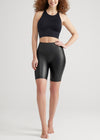 Faux Leather Shaping Biker Short from Yummie in Black - 4