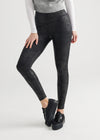 Stretch and Shine Faux Leather Shaping Legging from Yummie in Black - 1