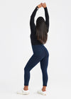 Remy Cropped Denim Shaping Legging w/ Released Hem from Yummie in True Indigo - 4