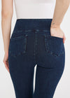 Remy Cropped Denim Shaping Legging w/ Released Hem from Yummie in True Indigo - 11