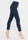 Remy Cropped Denim Shaping Legging w/ Released Hem from Yummie in True Indigo - 7