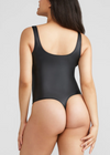 Rome Shaping Thong Bodysuit - Faux Leather from Yummie in Black - 10