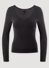 Karlie Long Sleeve Shaping Top - Cotton Seamless from Yummie in Karlie Long Sleeve Shaping Top - Cotton Seamless - 6