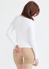 Karlie Long Sleeve Shaping Top - Cotton Seamless from Yummie in White - 5