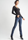 Karlie Long Sleeve Shaping Top - Cotton Seamless from Yummie in Karlie Long Sleeve Shaping Top - Cotton Seamless - 11