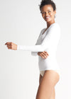 Karlie Long Sleeve Shaping Top - Cotton Seamless from Yummie in Karlie Long Sleeve Shaping Top - Cotton Seamless - 12