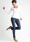 Karlie Long Sleeve Shaping Top - Cotton Seamless from Yummie in Karlie Long Sleeve Shaping Top - Cotton Seamless - 11